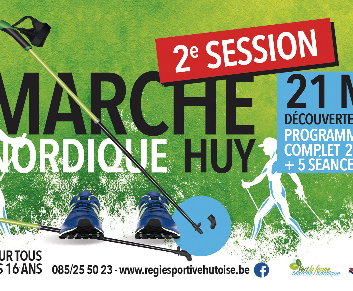 Régie Sportive Hutoise : Activité : Marche nordique – 2e session – Séance découverte ou programme (6 s.)