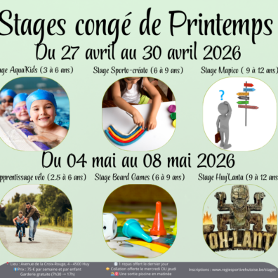 🌸🌼 Stages de Printemps 2026