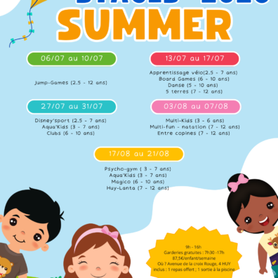 🌸🌼 Stages d’été 2026 – Des vacances actives et amusantes ! 🌼🌸